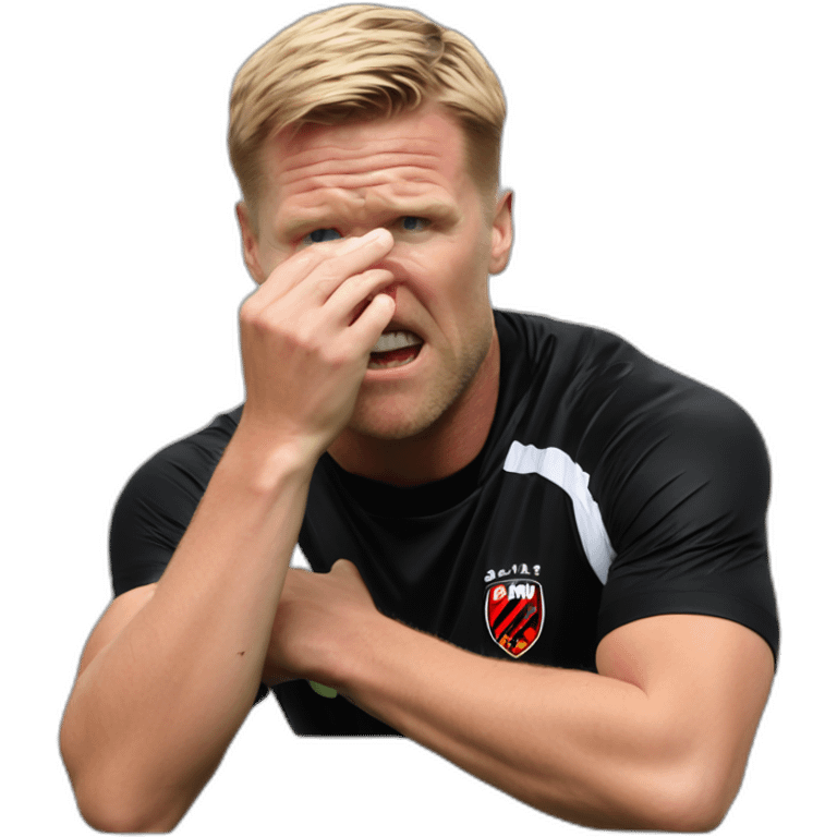 Eddie Howe biting nails emoji