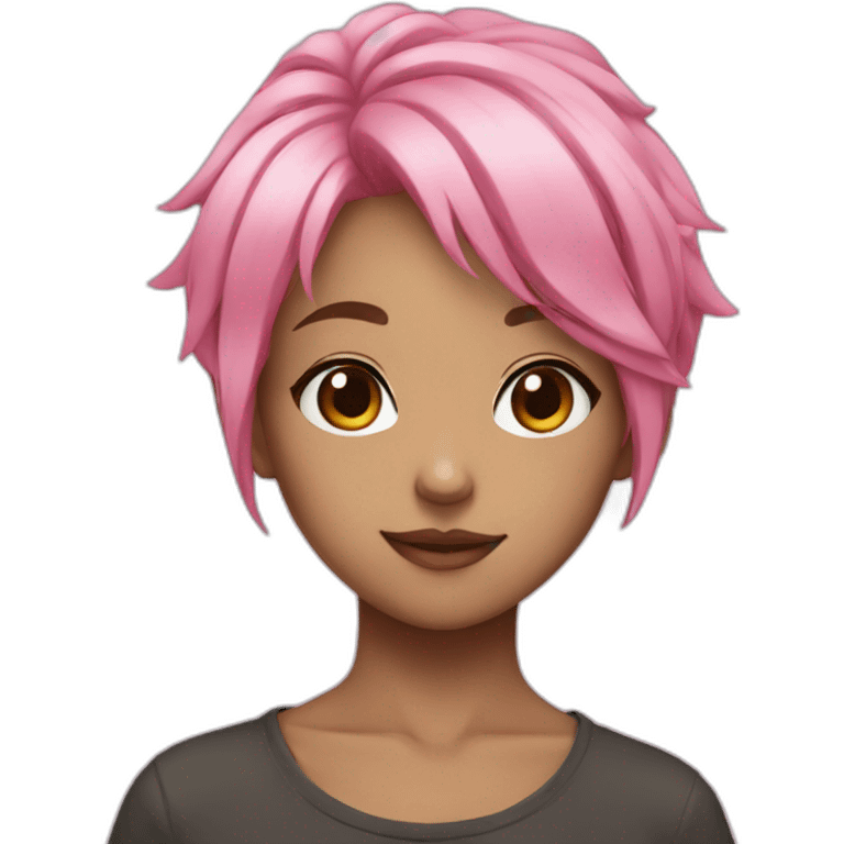 anime girl pink hair emoji