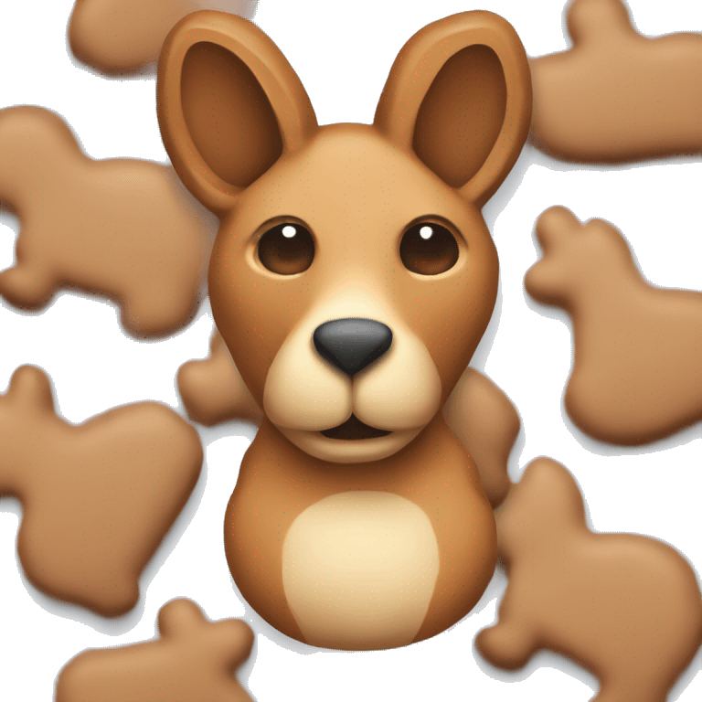 A gingerbread kangaroo  emoji