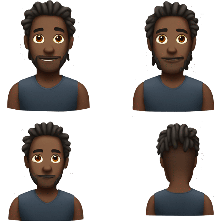 black man with red dreads emoji