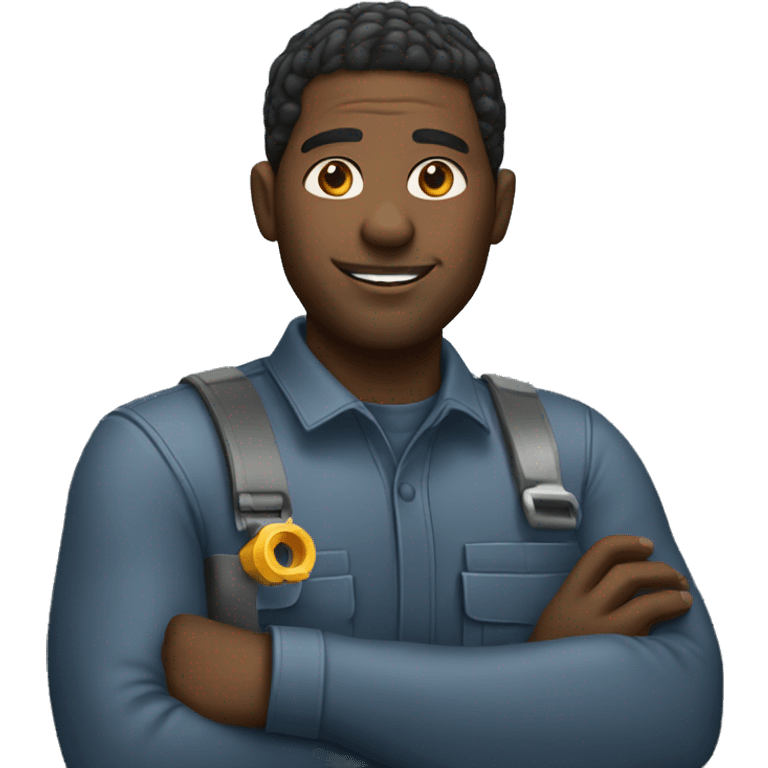 Black guy mechanic emoji