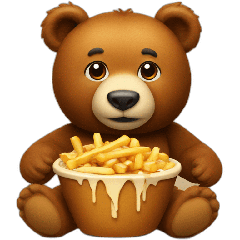 Poutine on a bear emoji