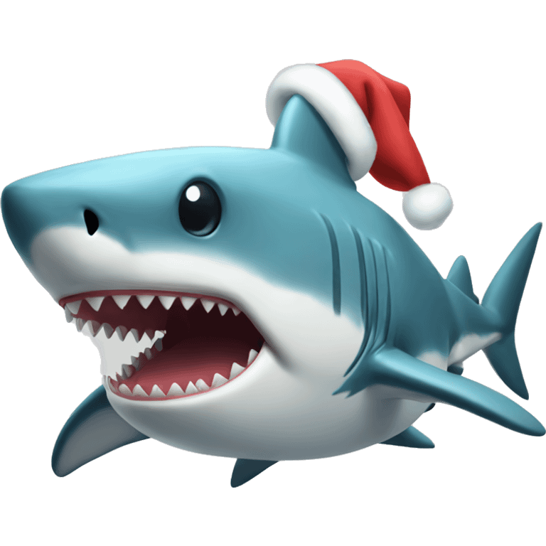 Christmas shark emoji