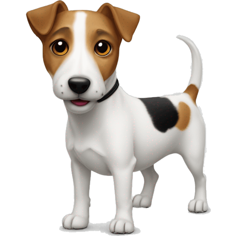 Jack russel terrier with a spot on the back emoji