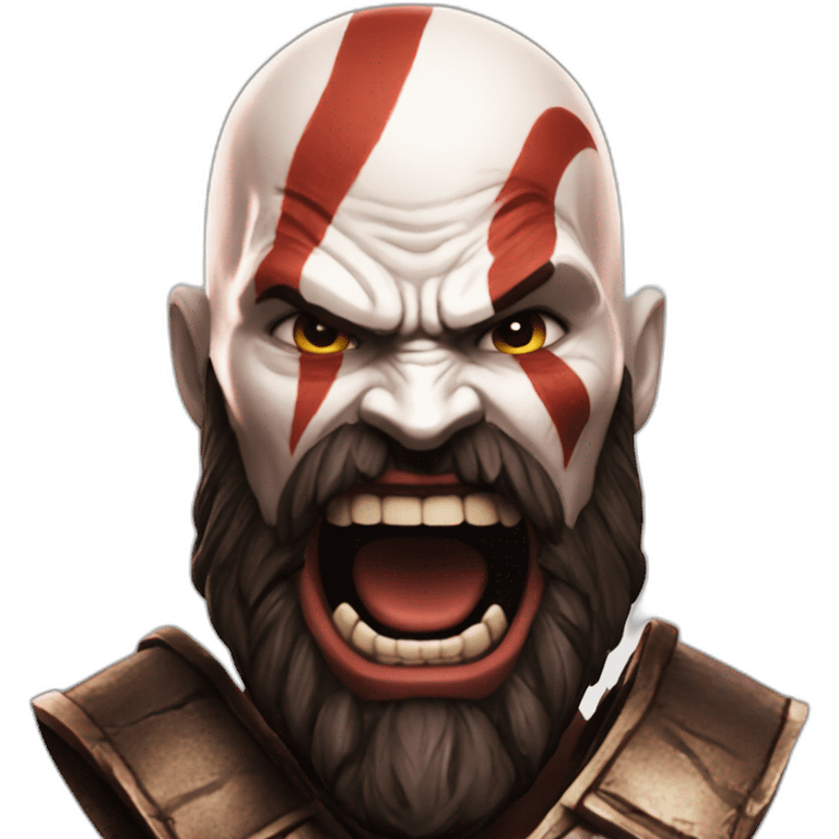 kratos shouting emoji