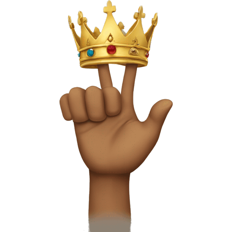 king raising is finger emoji