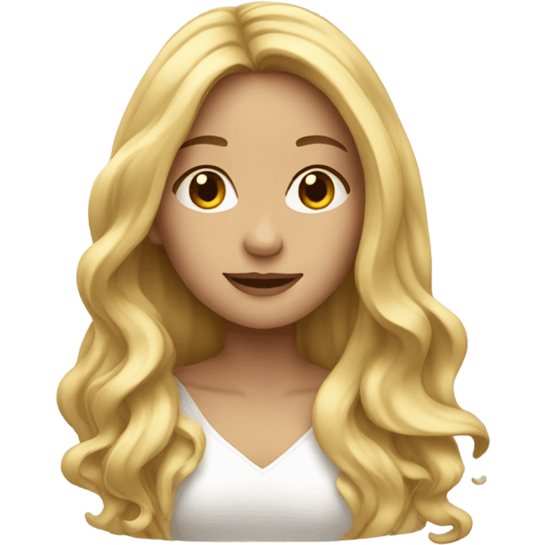 Girl with blonde hair emoji