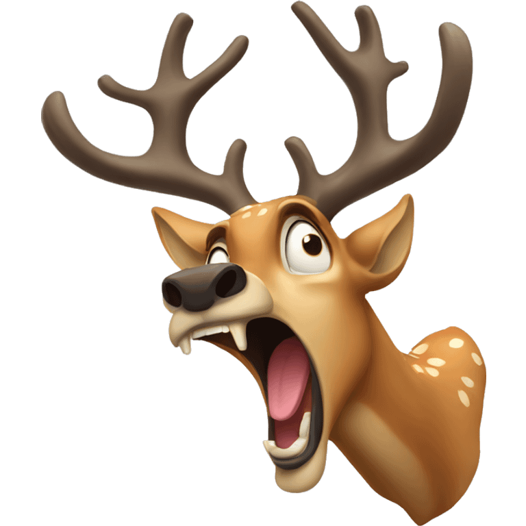 deer scream emoji