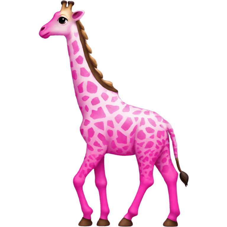 Pink ombre full body giraffe with glitter  emoji