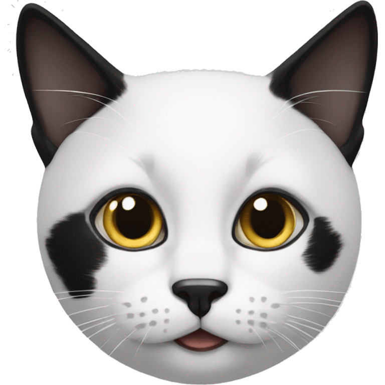 white and black cat emoji