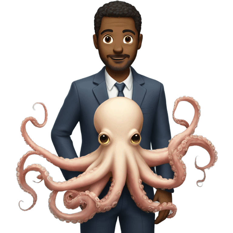 A man with an octopus body emoji