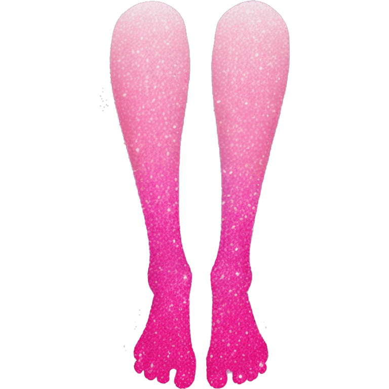 Pink ombre leg xray with glitter  emoji