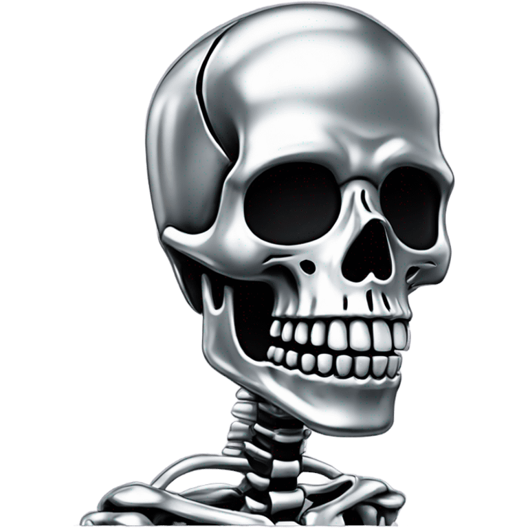 Skeleton Made out of chrome ￼￼ emoji