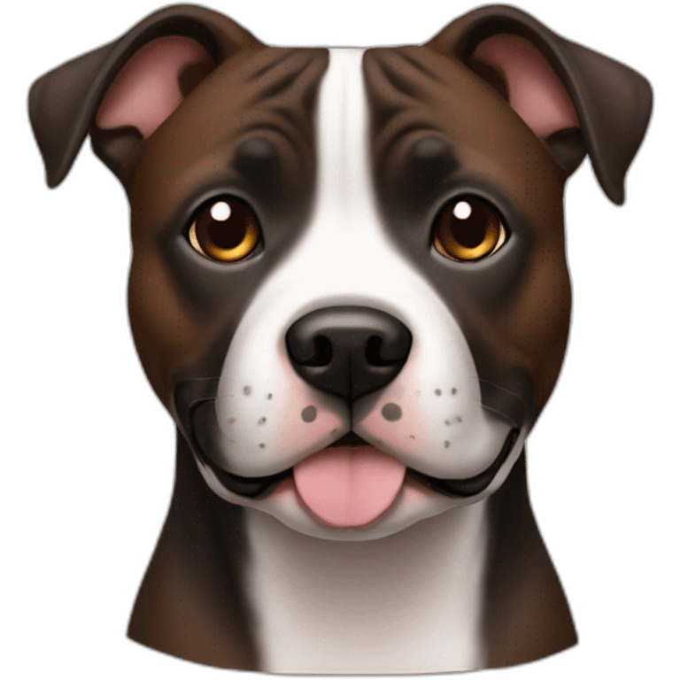 Staffie brown black emoji