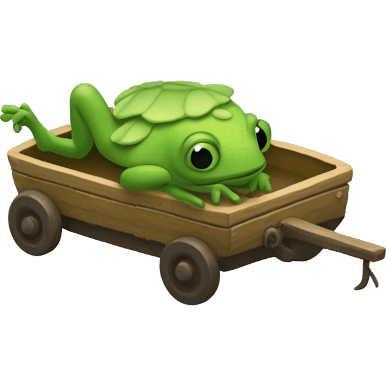 amphibia sily wagon looking to the right, simple art emoji