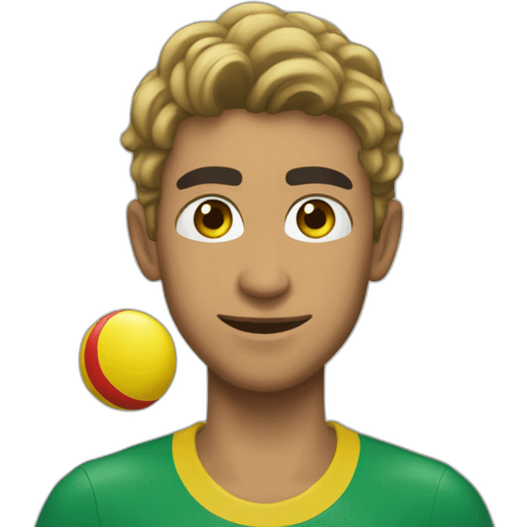 Hakimi avec un ballon emoji