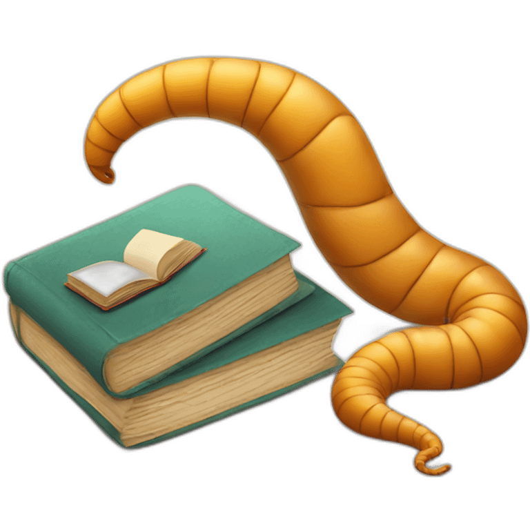 worm and book emoji