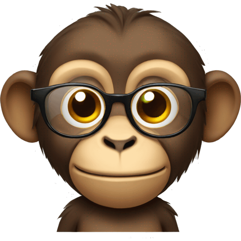 monkey with glasses emoji