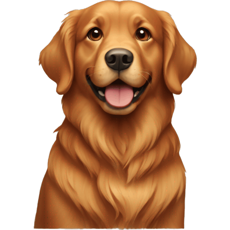 Dark red golden retriever emoji