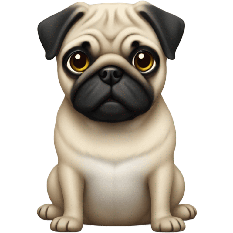 Pug black emoji