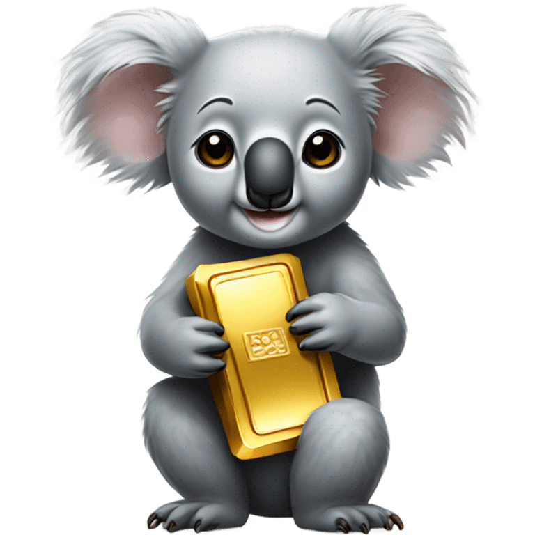 Koala with gold bar  emoji