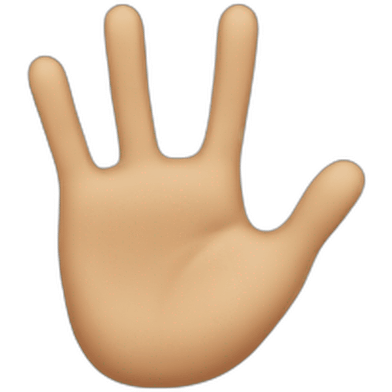 four fingers up emoji