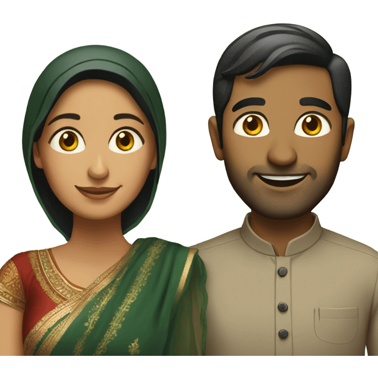 Pakistani and Indian couple  emoji