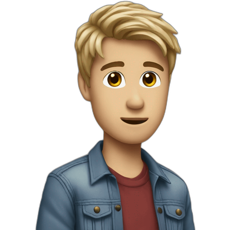 Justin Bieber standing emoji