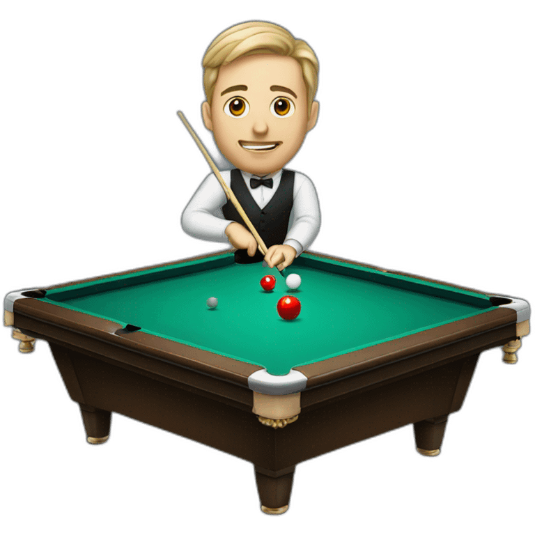 A white Man playing snooker emoji