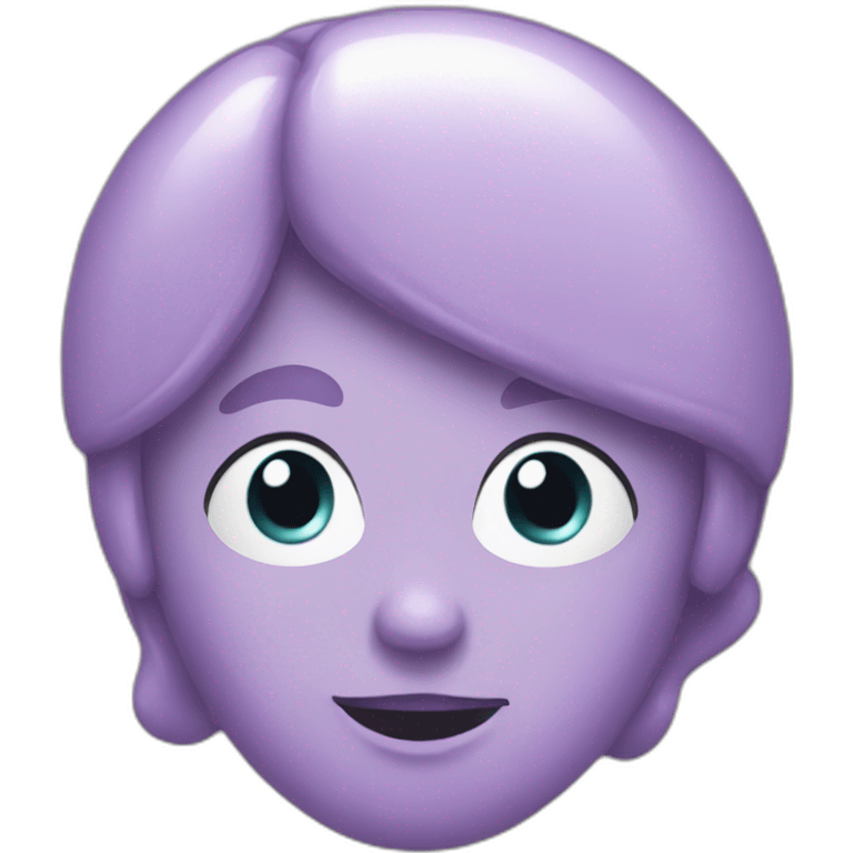 Lilac face balloon emoji