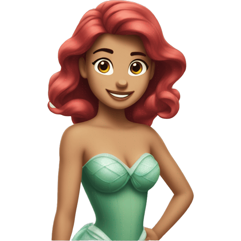 Ariel Disney with just upper body emoji