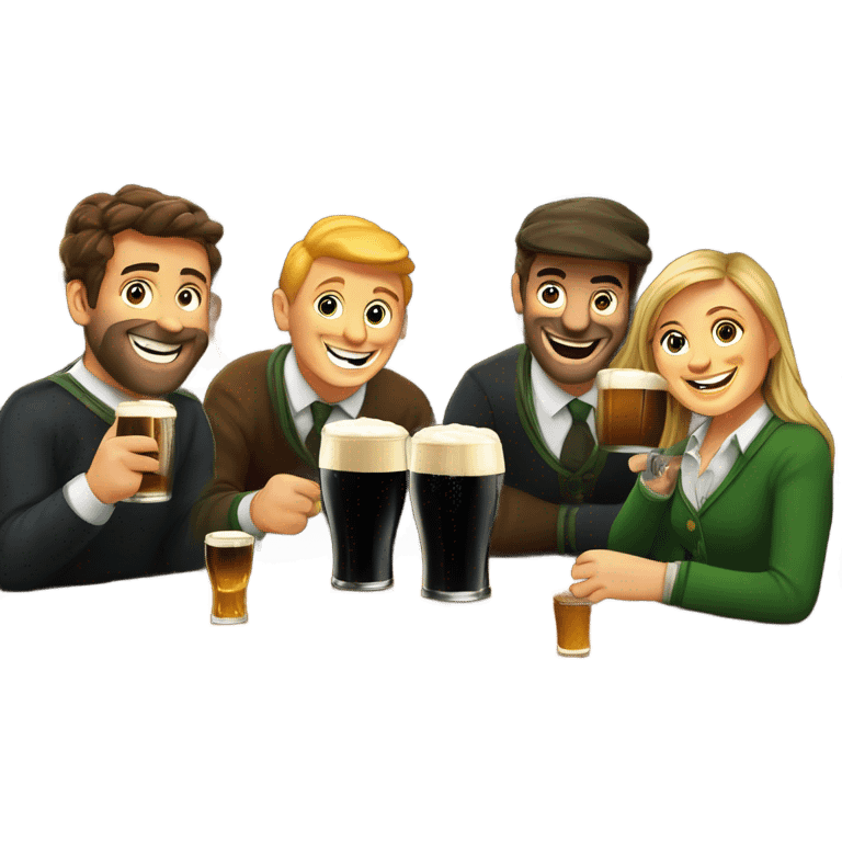 Irish drinking guinness emoji