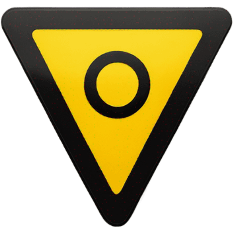 alert road sign tirangular shape, with yellow background and clear black color exclamation  mark ("!") at center emoji