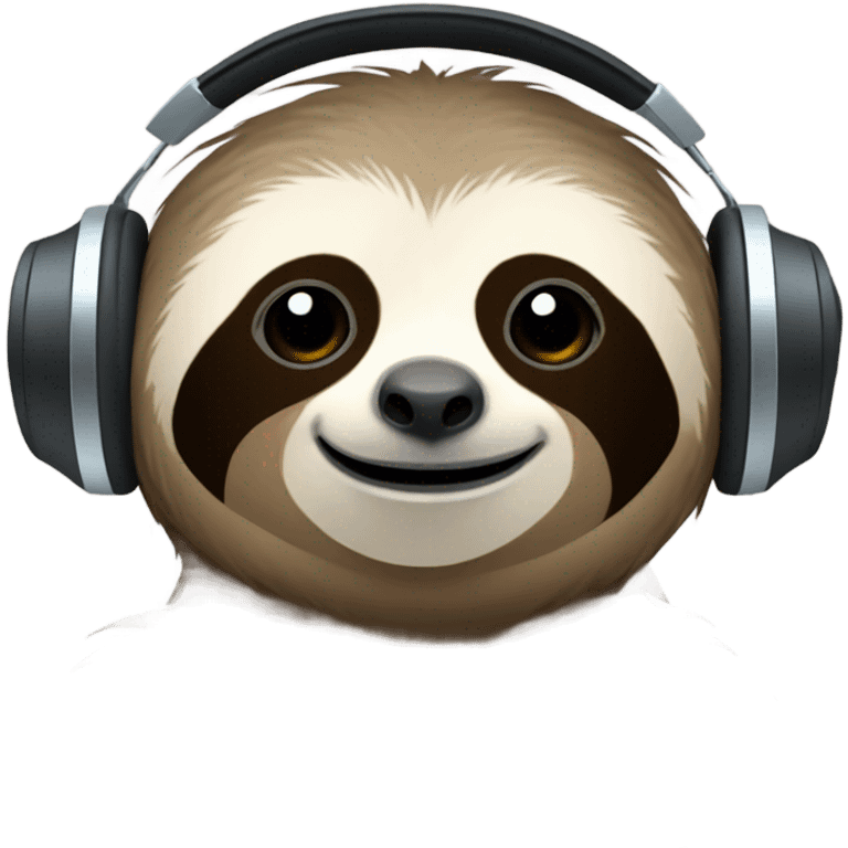 Sloth listening to music  emoji