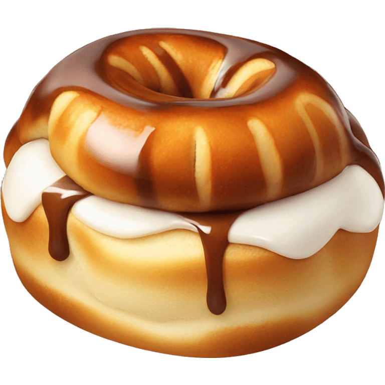 Cinnamon bun with glaze emoji