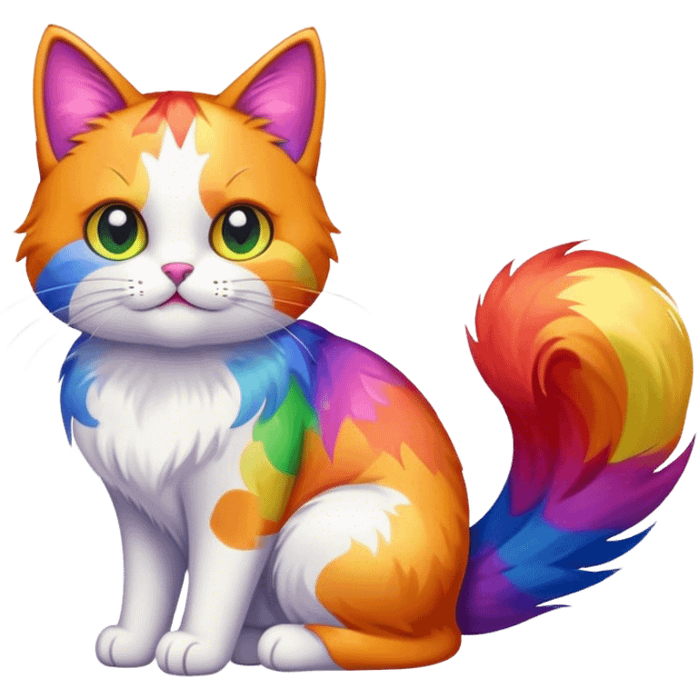 Lesbian pride cat  emoji