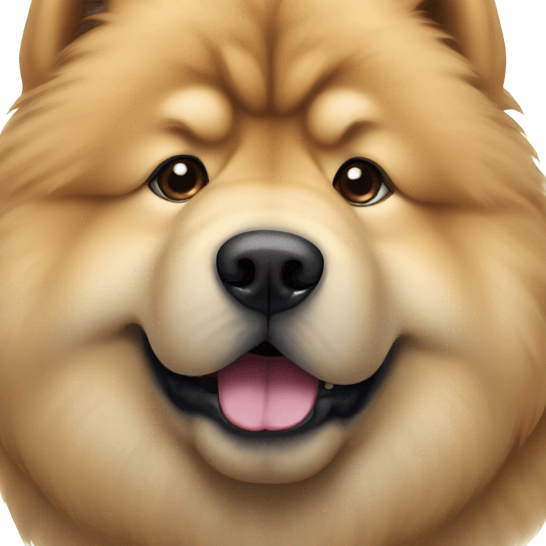 Chow Chow dog crying tears emoji