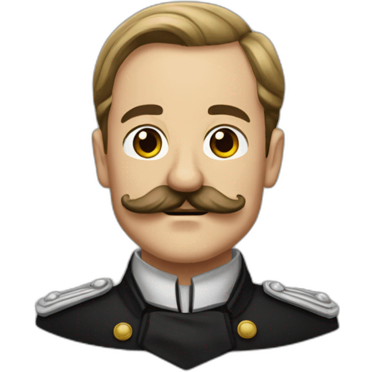 Adolf allemand avec une petite moustache emoji