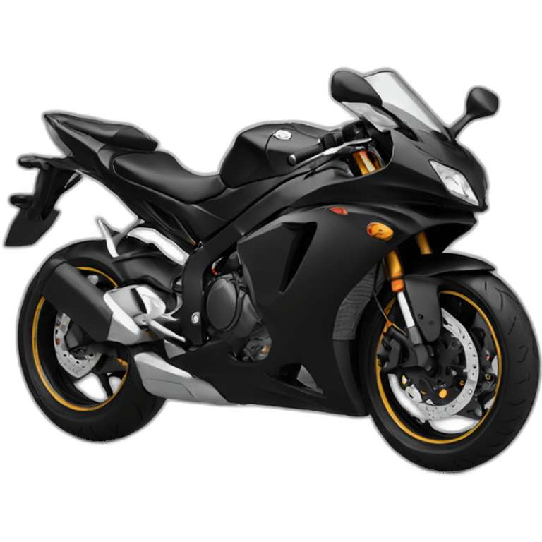 motorbike R1 black emoji