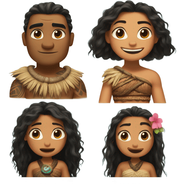 Moana and Pooa  emoji