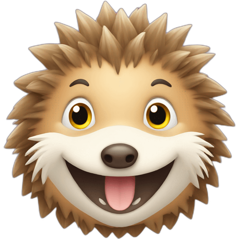 smiling hedgehog playing games emoji