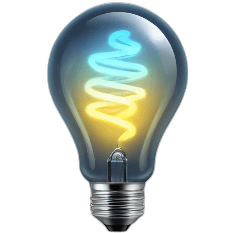 futuristic light bulb audio waves emoji