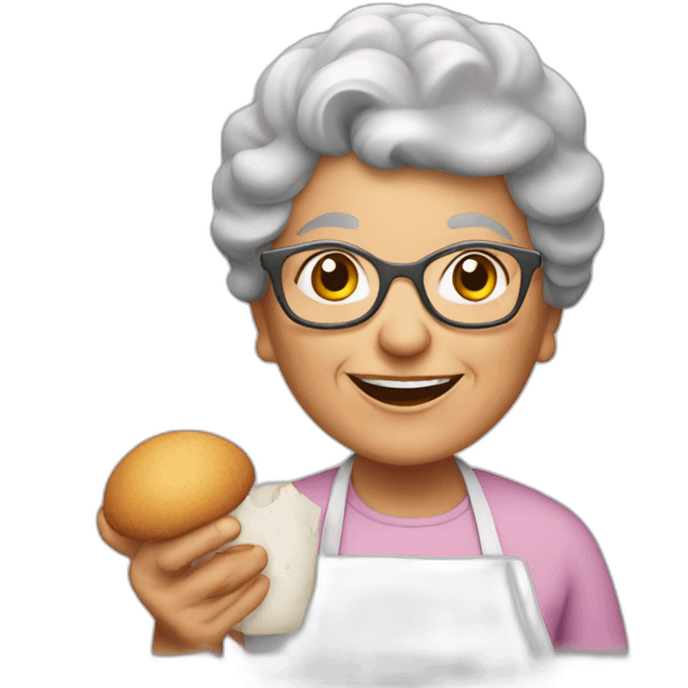 Granny coocking emoji