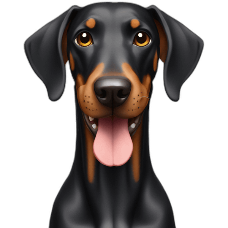 DOBERMAN WITH SMILEY emoji