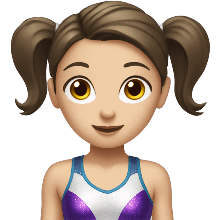 Brunette Gymnast on beam emoji