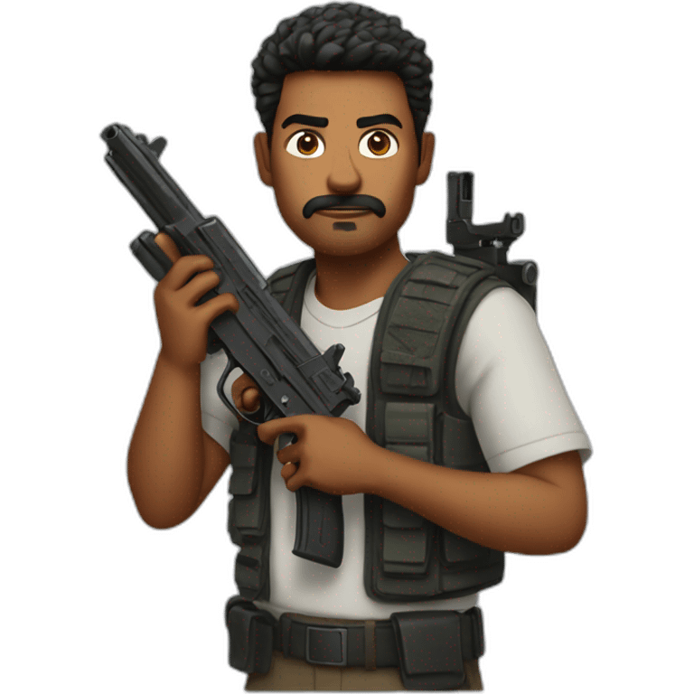 Vijay with gun emoji