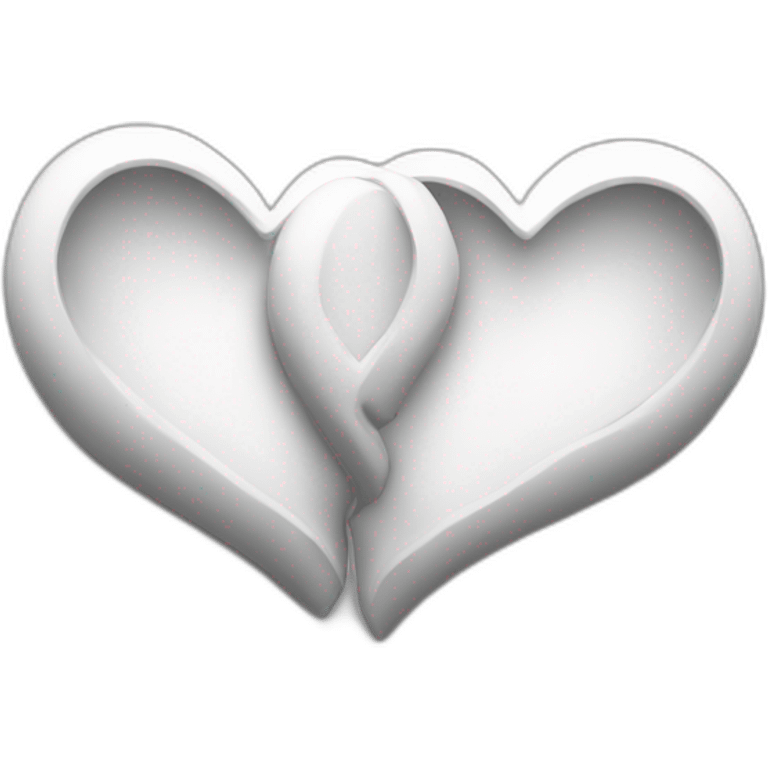 2 white hearts  emoji