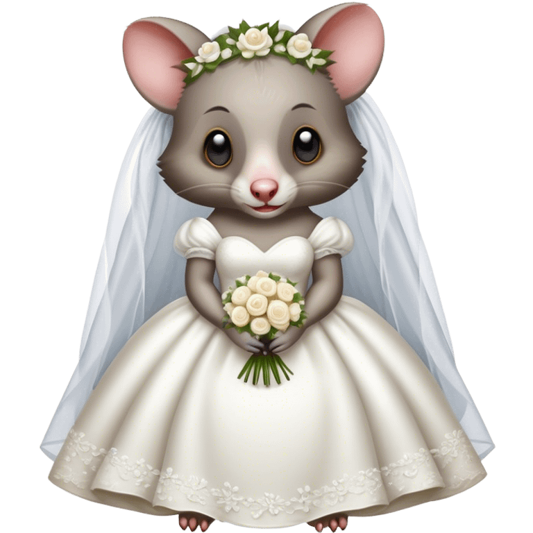 Possum in a wedding dress  emoji