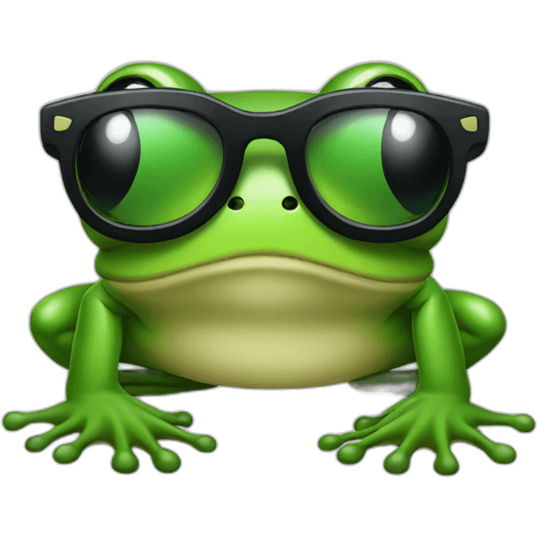 frog with black glasses emoji