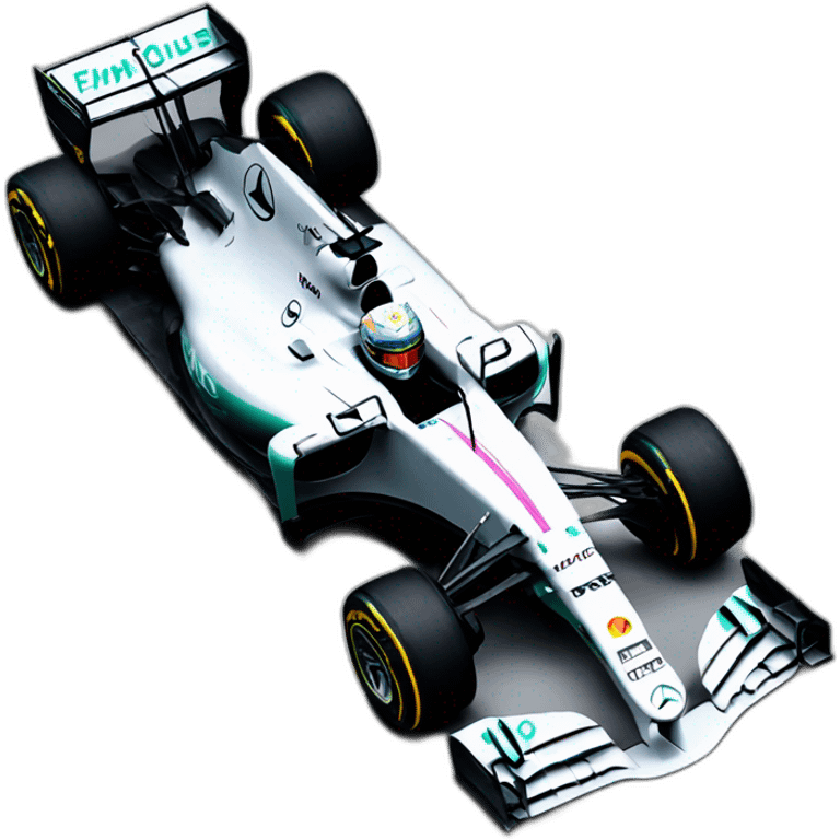 F1 car Mercedes emoji